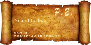 Petrilla Ede névjegykártya